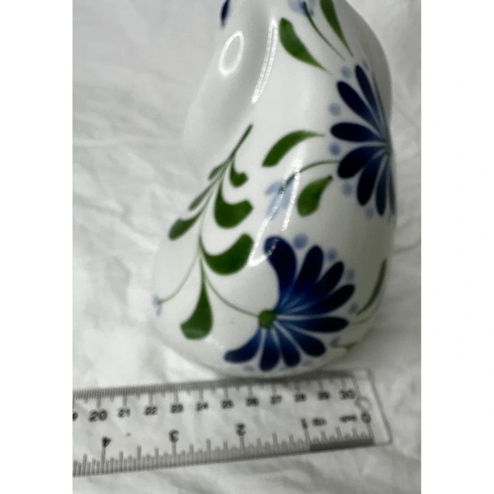Dansk Int'l Vintage Ceramic Sage Song Collection Rabbit Figurine Blue Floral